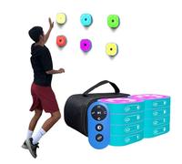 SUZLAZYR Reaction Training Lights, Remote Control Agile Fitness Lamp, 4 Modes & 4 Light Color, Improve Speed, Agility and Reaction Time,8 Lights