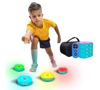 SUZLAZYR Reaction Training Lights Remote Control Speed and Agility Response Training Equipment 4 Modes & 4 Light Color Hand Eye Coordination Training Lamp for Sports and Fitness,4 Lights