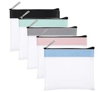 SUZLFTDZSW 5pcs Mini Makeup Bag, Small Clear Pouch with Zipper, Waterproof Tpu Makeup Pouch for Women, Small Coin Purse for Daily or Travel Lipstick Earphone Organizer, Clear, 4.1X4.9inch, Modern