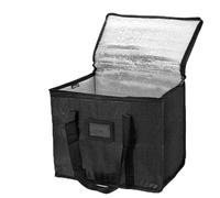 suzmei 40L Insulated Thermal Food Delivery Bag for Hot & Cold Meals, Large Foldable Cooler with Insulation for Picnic, Camping, Lunch & Outdoor Use (Black) (Black 70L)