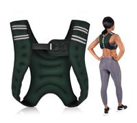 Suzmei Weight Vest 6.5lb /3KG with Reflective Stripes, Body Weight Vest for Men's, Women's Workouts, Strength Training, Running, Walking, Jogging, Cardio (Gren, 3KG)