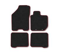 Suzuki Baleno (2015-2022) Car Mats Tailored Fit Carpet Floor Mats Non Slip Red Trim Full Coverage Compatible Accessory Front Rear Set Anti Slip Granulated Backing Hand-Finished Clips