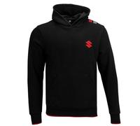 Suzuki Genuine Team Black Hoodie Front Logo Back Lettering Cotton Polyester