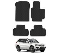 Suzuki Grand Vitara (2005-2019) Rubber Car Mats Accessories Tailored Fit Compatible Accessory Waterproof Protection Non-Slip Floor Mats Full Coverage Durable Front Rear Set Coverage