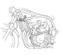 Suzuki GSF1200 S/N Bandit Engine Guard - Black BY HEPCO & BECKER (1996-2000)