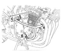 Suzuki GSF650/S [&ABS] Bandit Engine Guard - Black BY HEPCO & BECKER (2005-2006)