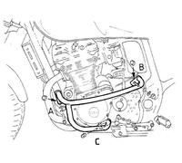 Suzuki GSX1200 / GSF1200 Bandit Engine Guard - Chrome HEPCO & BECKER (2001)