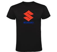 Suzuki Logo Men's Black T-Shirt - Sporty and Casual Style for Motor Lovers