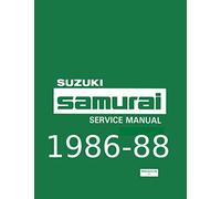 Suzuki Samurai Factory Service and Repair Shop Manual 1986 1987 & 1988 NEW