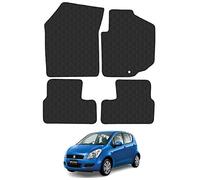 Suzuki Splash (2008-2014) Rubber Car Mats Accessories Tailored Fit Compatible Accessory Waterproof Protection Non-Slip Floor Mats Full Coverage Durable Front Rear Set Coverage