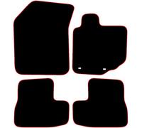 Suzuki Splash 2008 2016 4 Piece Set Car Mats UK-Made Tailored Fit Carpet Floor Mats Full Coverage Compatible Accessory Red Trim