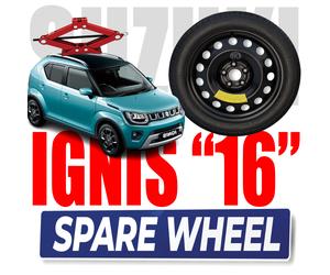 Suzuki Swift Ignis Space Saver Spare Wheel 16" 4 Holes Wheel Cover Nut