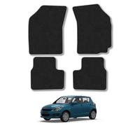 Suzuki Swift Non-Sport 2010-2017 Car Mats Tailored Fit Carpet Floor Mats Non Slip Grey Trim Full Coverage Compatible Accessory Front Rear Set Anti Slip Granulated Backing Hand-Finished Clips