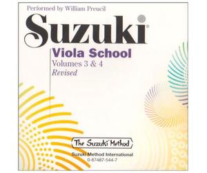 Suzuki Viola School, Vol 3 & 4 (Suzuki Method Core Materials): Written by William Preucil, 1998 Edition, Publisher: Suzuki Method International [Audio CD]