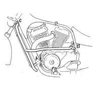 Suzuki VS 600 Engine protection bar Chrome BY HEPCO AND BECKER