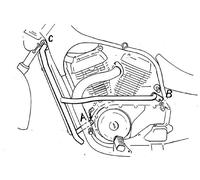 Suzuki VS 750 / 800 Engine Protection Bar - Chrome BY HEPCO AND BECKER