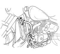 Suzuki VZ 800 Marauder Engine protection bar Chrome BY HEPCO AND BECKER 1996-03