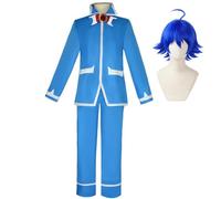 SuzukiIruma Cosplay Costume, Anime Blue School Uniform Suit | Jacket Pants Bow Tie, Iruma Costume, Outfits Halloween, Roleplay, Carnival Party, Comic Convention, S-3XL