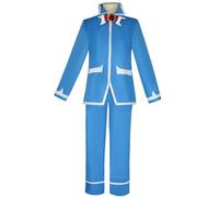 SuzukiIruma Cosplay Costume, Anime Blue School Uniform Suit | Jacket Pants Bow Tie, Iruma Costume, Outfits Halloween, Roleplay, Carnival Party, Comic Convention, S-3XL
