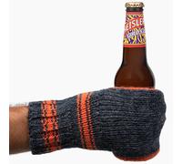Suzy Kuzy Beer Mitt (OFFICIAL) - Knit Beer Mitt :: Blue / Orange