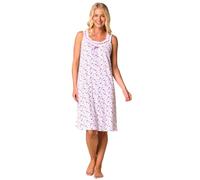 Suzy & Me Ladies 100% Cotton Jersey Strappy Nightdress (PLUM, 22-24)