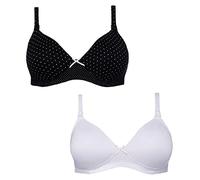 Suzy & Me Ladies Famous Make Maternity Nursing T-Shirt Bra. Cup Size DD-G (as8, Cup_Band, e, 38, Black/White)