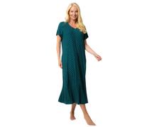 Suzy & Me Ladies Long Plus Size Luxury Soft Touch Jersey Nightshirt (FOREST, 14-16)