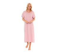 Suzy & Me Ladies Long Plus Size Luxury Soft Touch Jersey Nightshirt (PINK DOT 26-28)