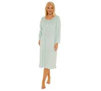 Suzy & Me Ladies Long Sleeved Soft Fleece Nightdress (AQUA, 16-18)