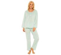Suzy & Me Ladies Long Sleeved Soft Fleece Pyjamas (16-18, Aqua)
