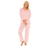 Suzy & Me Ladies Long Sleeved Soft Fleece Pyjamas (16-18, Pink)