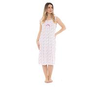 Suzy & Me Ladies Sleeveless 100% Cotton Jersey Butterfly Print Nightdress. Pink, Aqua, Coral or Lilac. Sizes 8-10 12-14 16-18 20-22 24-26 (24-26, RASPBERRY)