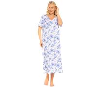 Suzy & Me Plus Size 100% Jersey Cotton Nightshirt (CHINA BLUE 22-24)