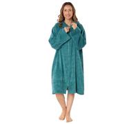 Suzy & Me Towelling Cosy Robe - Oversized Hooded Two-Way Zip Dressing Gown | 100% COTTON