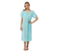 Suzy & Me Womens Heart Geo Print Jersey Nightdress. Pink or Aqua. Sizes 12-14 16-18 20-22 24-26 (12-14, Aqua)