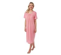 Suzy & Me Womens Heart Geo Print Jersey Nightdress. Pink or Aqua. Sizes 12-14 16-18 20-22 24-26 (8-10, Pink)