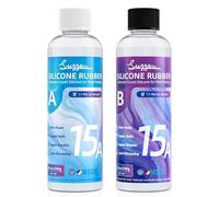 Suzzam Silicone Mould Making Kit, 600g Translucent Platinum Silicone Rubber, 15A Super Elastic Liquid Mold Making Silicone for Resin, Soap, Candle, Plaster etc - Fast Cure