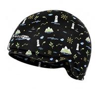 SuzziPad Cooling Cap for Migraine & Chemo, Reusable Soft Solid Gel for 360° Cold Therapy, Chemo Must Have for Men for Head Discomfort Relief, Allover Print, Black