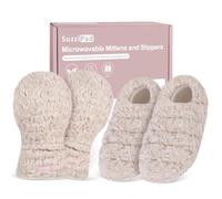 SuzziPad Microwavable Hand Warmers and Heated Slippers, Heated Hand Mitts and Feet Warmers for Fatigue and Discomfort, Cold Feet Reliever for Bed, Ideal Choice for Women & Men in Cold Day, L