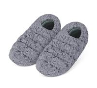 SUZZIPAD Microwavable Heated Slippers and Feet Warmer for Cold Day, Foot Warmers for Bed, Microwave Slipper for Discomfort Reduction, Soothing Ankle Fatigue, L, Unscented