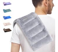 SuzziPad Microwavable Heating Pads for Discomfort Reducing, 7x16 Heating Pad Microwavable, Muscle Ache, Soothing Fatigue for Neck and Shoulder, Rice Heating Pad Microwavable, Warm Compress, Gray
