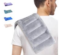 SuzziPad Microwavable Heating Pads for Neck and Shoulder Back Discomfort, 7x16 inches Fatigue Soothing Heated Pad Microwave, Moist Hot Packs, Unscented Heat Pack for Aches, Sore Muscle, Gray