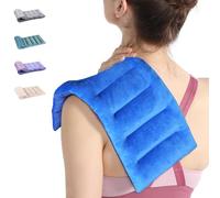 SuzziPad Microwavable Heating Pads for Neck and Shoulder Back Discomfort Reduction, 7x16 inches Heated Pad Microwave, Moist Hot Pack for Soothing Fatigue, Unscented Heat Packs, Sore Muscle, Navy Blue