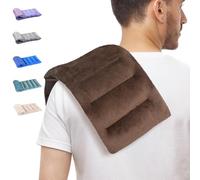 SuzziPad Microwave Heating Pad for Neck and Shoulder Back Discomfort, 7x16 Fatigue Soothing Heating Pad Microwavable, Moist Heat Pack, Unscented Hot Pack Microwavable for Aches, Sore Muscle, Brown