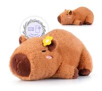 SuzziPals Heatable & Coolable Lying Capybara Stuffed Animal, Microwave Heating Pad Plushies for Soothing & Relaxation, Stuffed Capibara Plush Toys for Stress Relief, Capybara Gifts for Girls & Boy