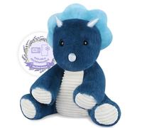 SuzziPals Microwavable & Coolable Triceratops Dinosaur Stuffed Animals, Heated Stuffed Animal Heating Pads for Soothing & Relaxation, Navy Blue Dino Plush for Stress Relief, Plushies Dinosaur Gifts