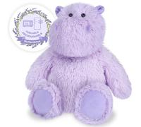SuzziPals Warmable Hippo Stuffed Animals, Microwavable Stuffed Animal Heating Pads for Period & Stress Relief, Heatable & Coolable Hippopotamus Plush Toy, Cute Plushies Gifts for Kids & Women