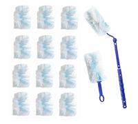 SUZZYVINE Disposable Duster with a Long Handle and a Short Handle, 15 Fluffy Duster Refills.