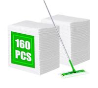 SUZZYVINE Dry Floor Wipes Dust Magnet,Dry Mop Refills,Flash Dry Foor wipes,Flash Dust Magnets for Speed Mop,20x 30cm,Pack of 160