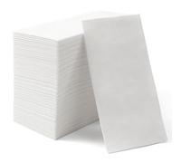SUZZYVINE Quality Disposable Hand Towels,Linen Feel Luxury White Paper Hand Towels,Paper Napkins Perfect for Bathroom,Dinner and Wedding,Soft and Absorbent,Pack of 100.